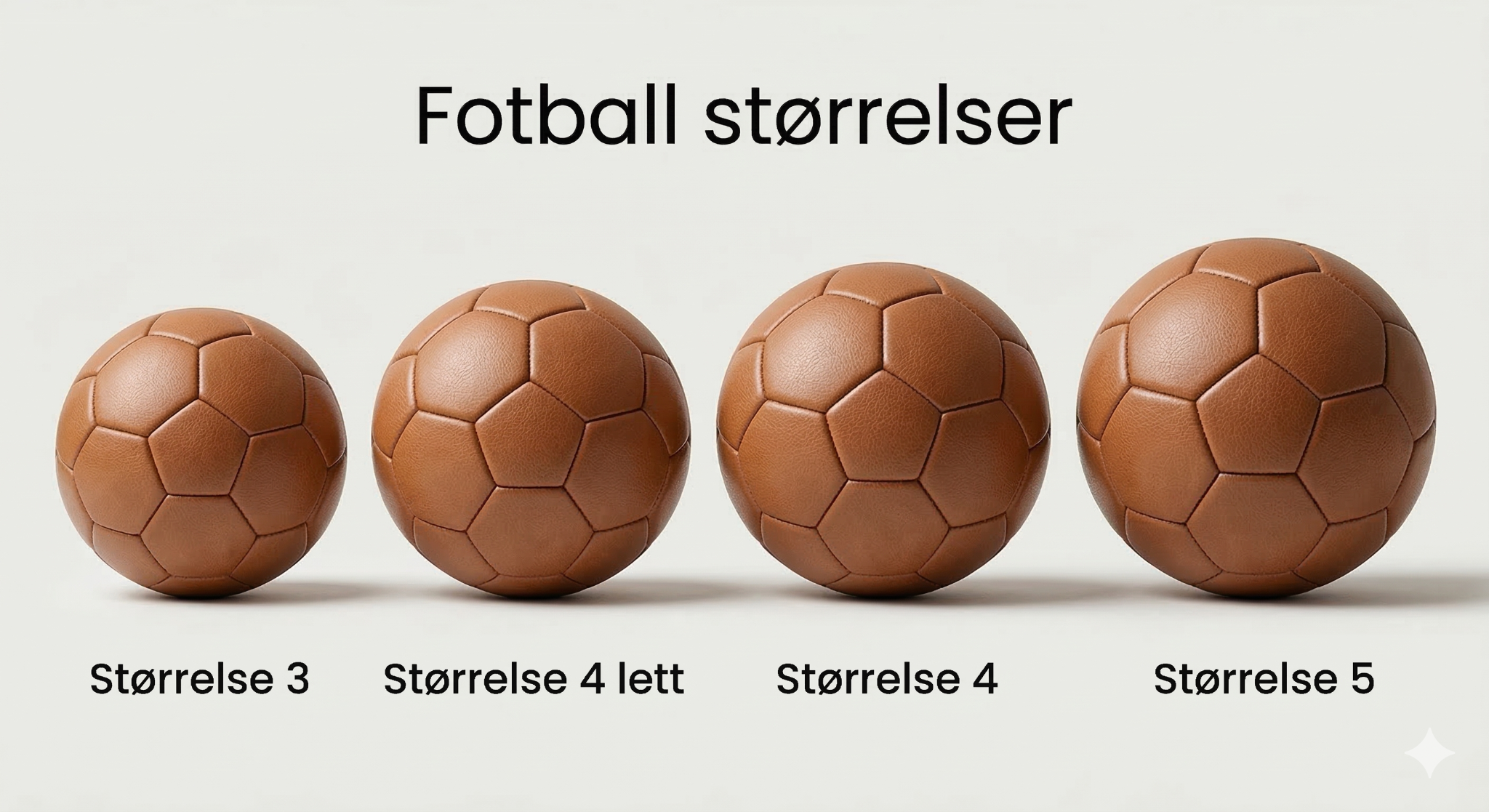 fotball størrelser 4 lett, 4 og 5