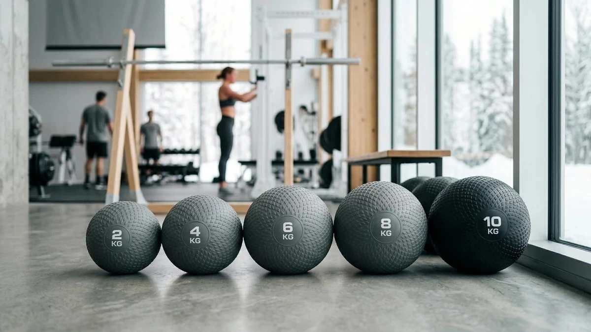 Medisinballer i ulike vekter fra 2 til 10 kg